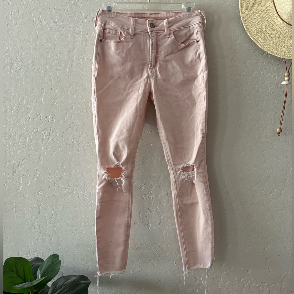 Super skinny jeans faded baby pink